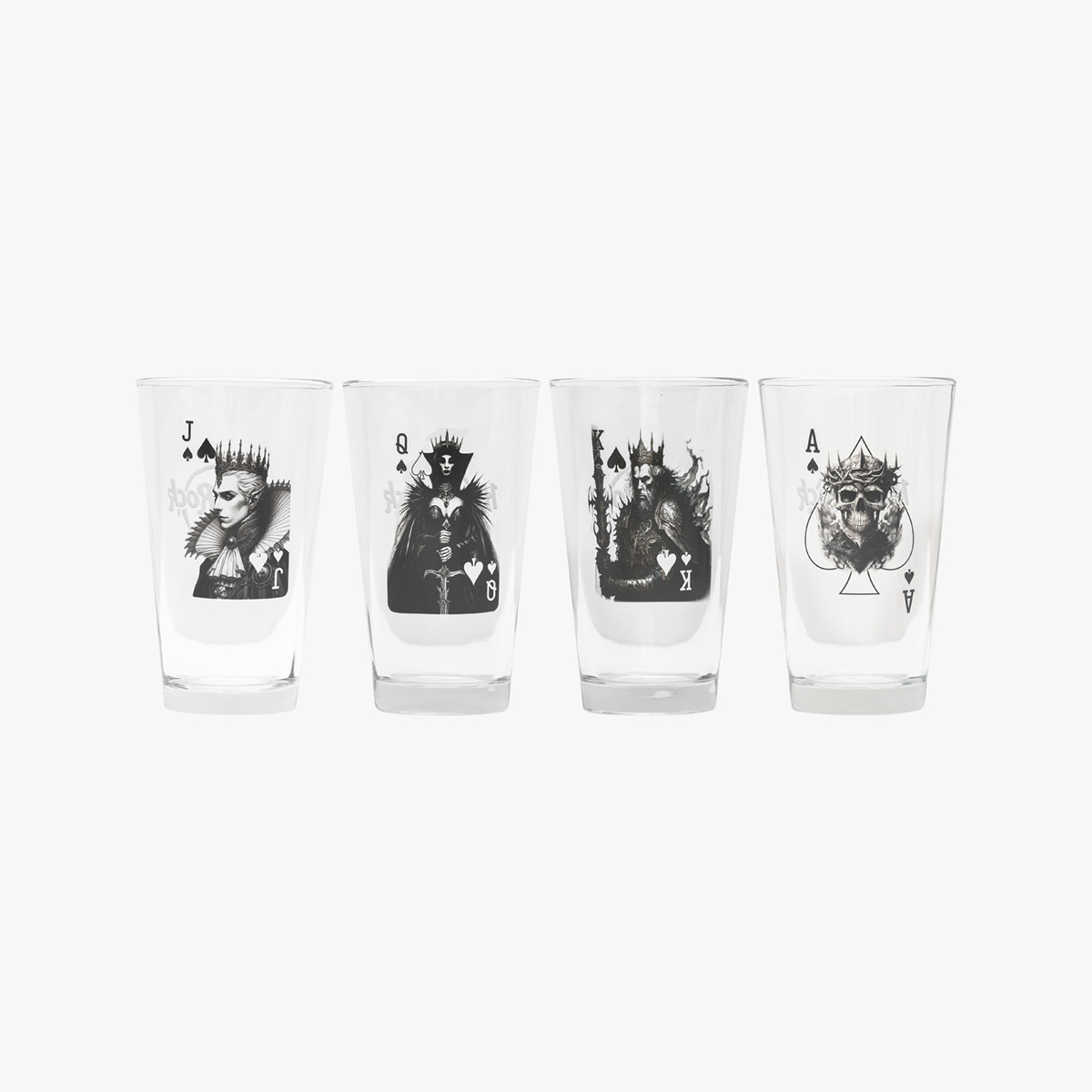 Spades Pint Glass Set 4 Pack image number 1