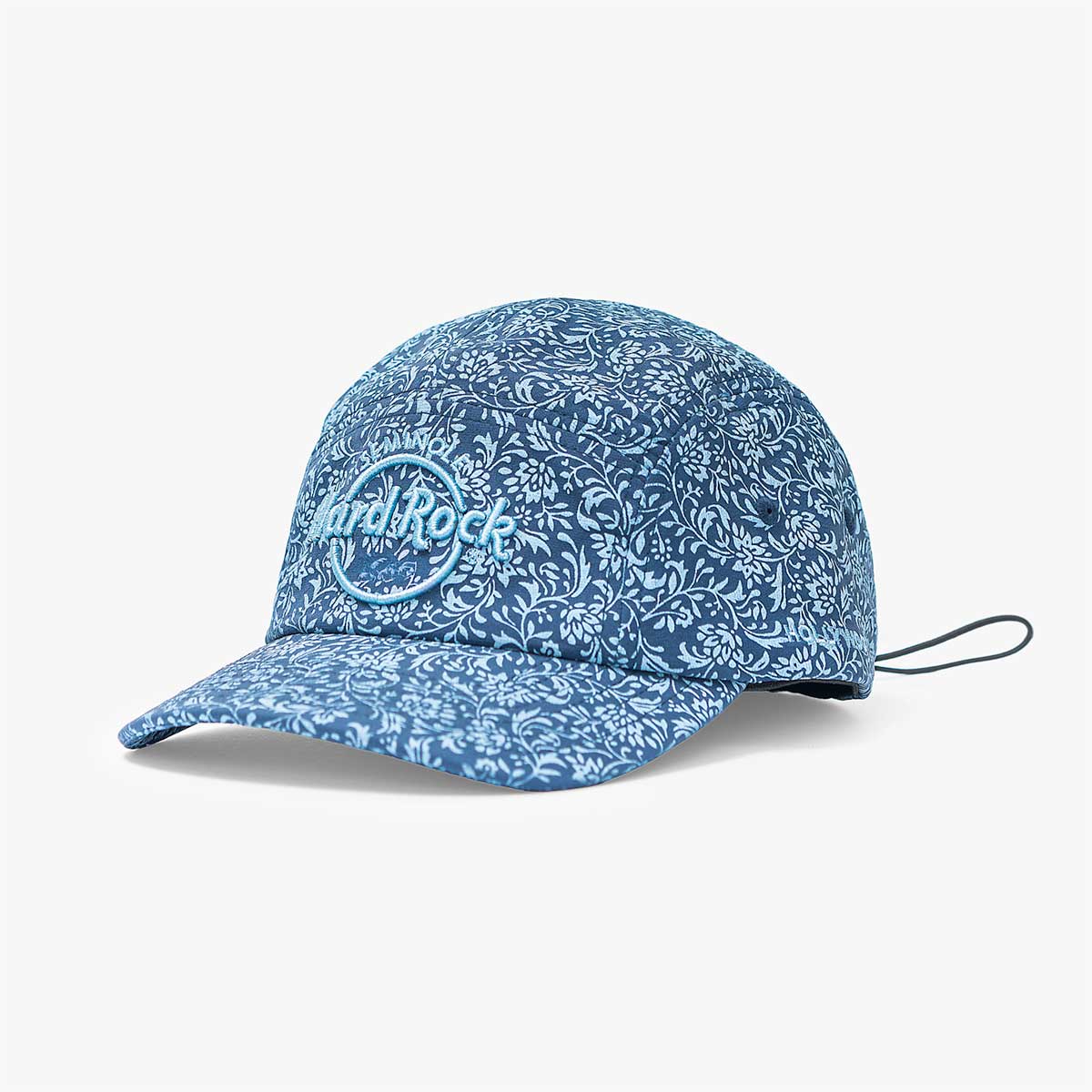 Paisley Print Drawcord Hat in Navy image number 1