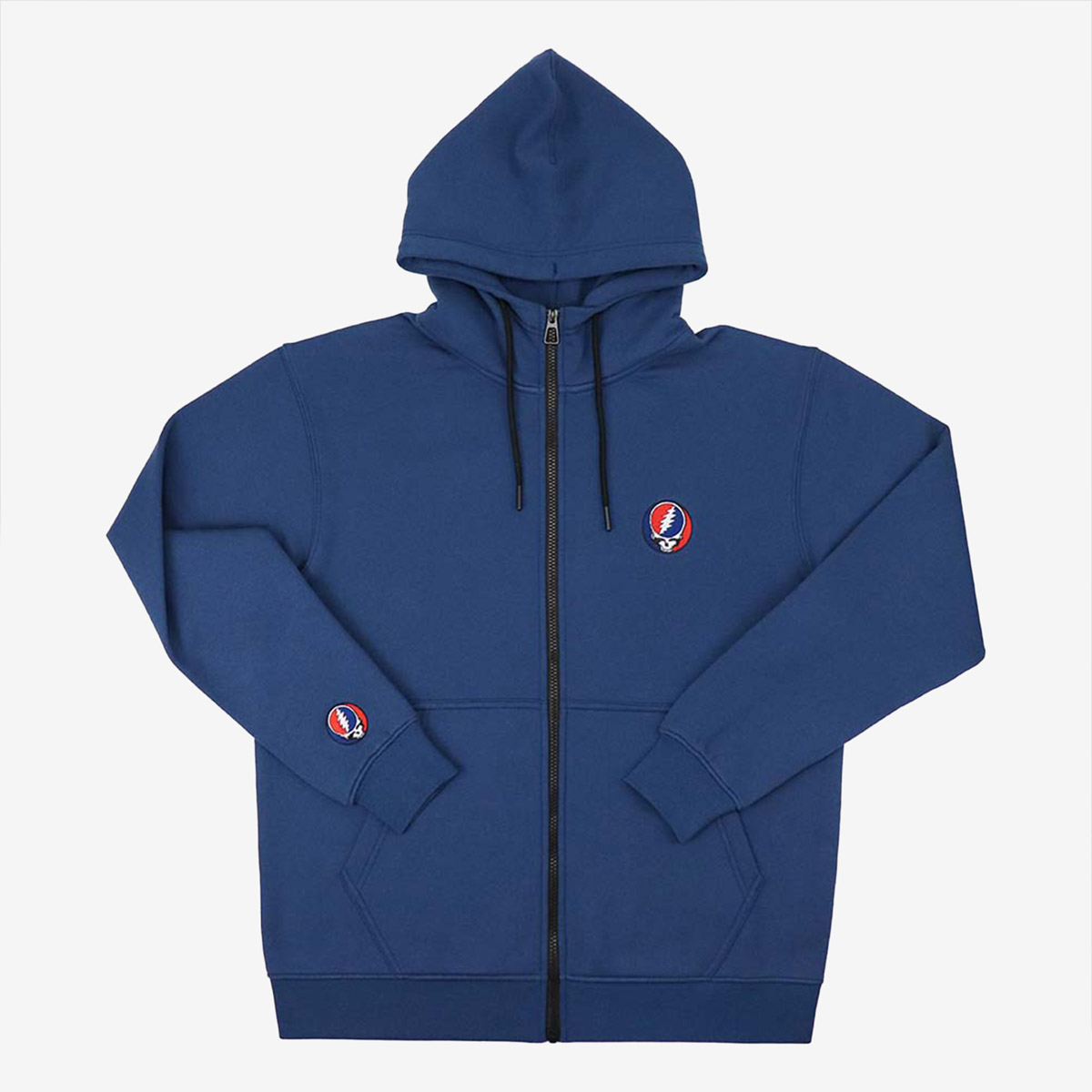 Grateful Dead Stealie Skull Zip-Up Hoodie in Navy image number 3