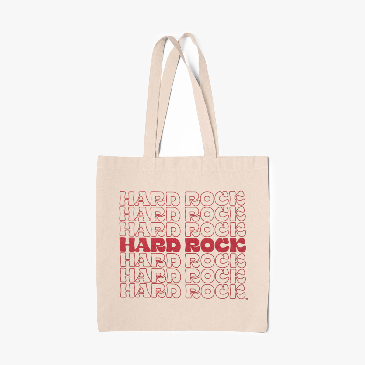 Repeating Red Logo Canvas Tote image number 1