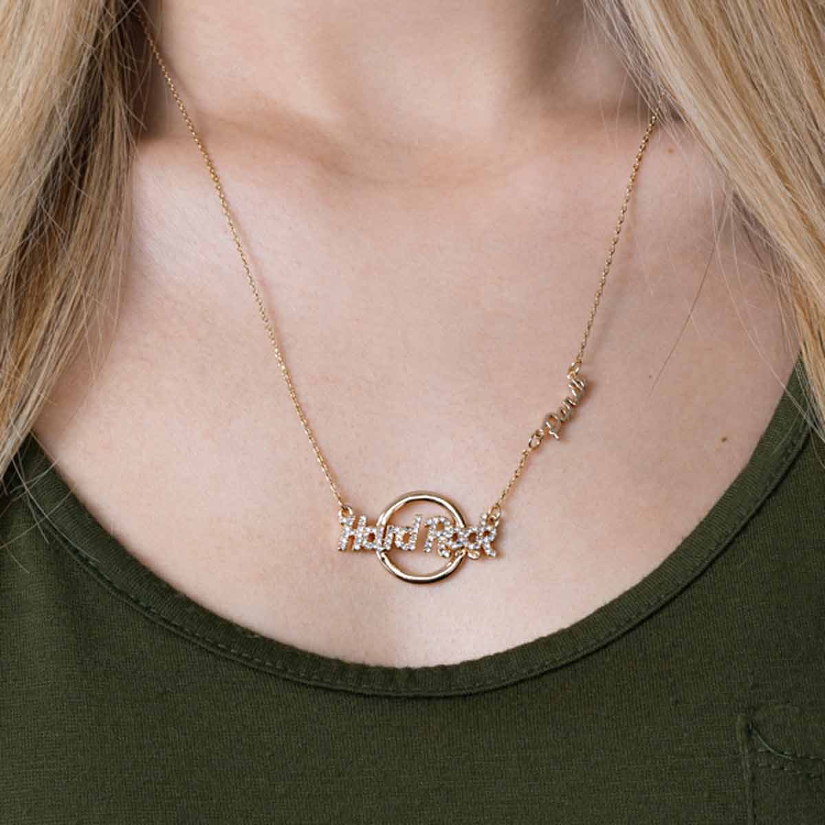 Gold Logo Pendant Necklace image number 2