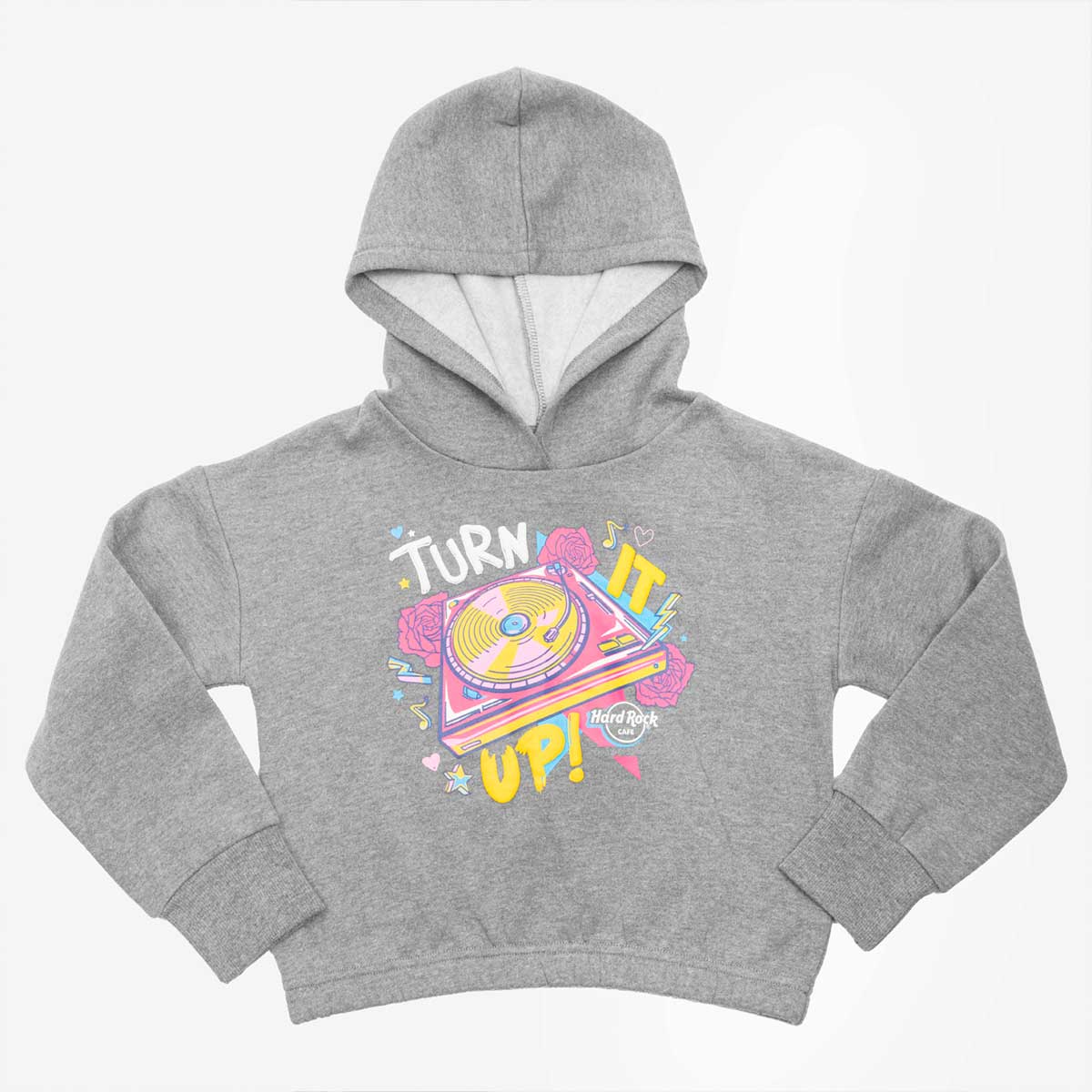 Rock Kids Turn It Up Turntable Hoodie in Gray image number 1