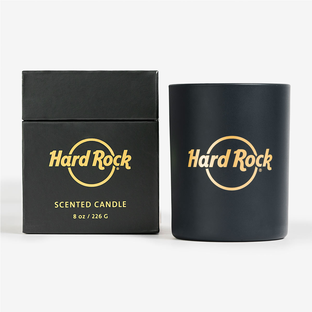 Hard Rock Gold Foil Logo Candle 8oz image number 1