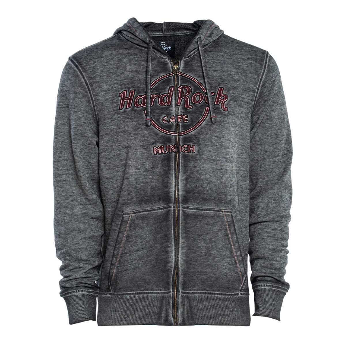 Men's Double Burnout Zip Hoodie image number 2