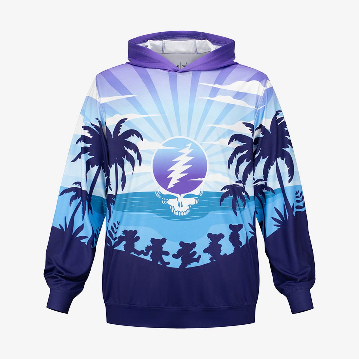 Grateful Dead Rising Sun UPF50 Hoodie in Tie-Dye Purple image number 1