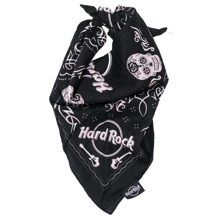 Logo Skull & Guitars Bandana Black image number 1