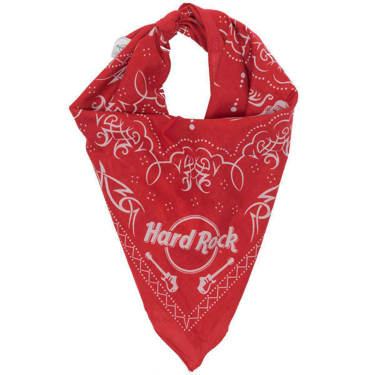 Logo Skull & Guitars Bandana Red image number 1