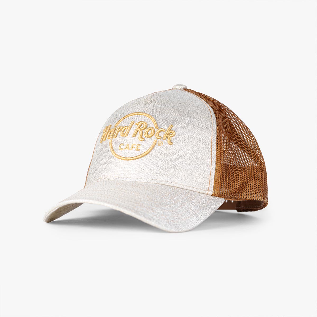 Glitter Logo Trucker Hat in Gold image number 1