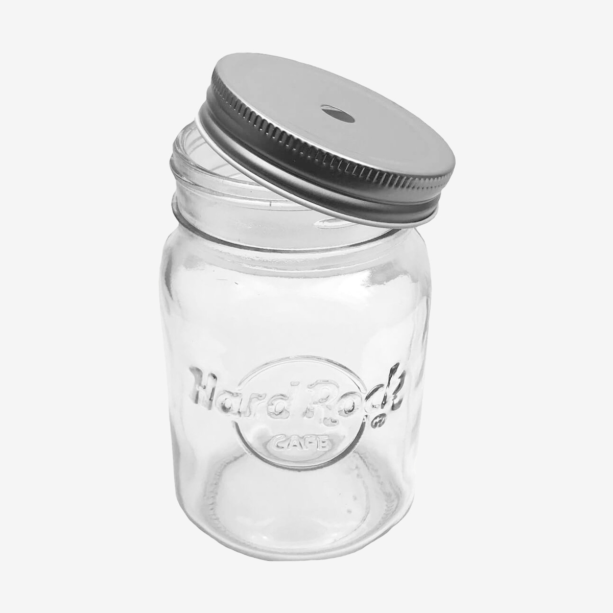 Logo Mason Jar with Straw Hole Lid image number 4