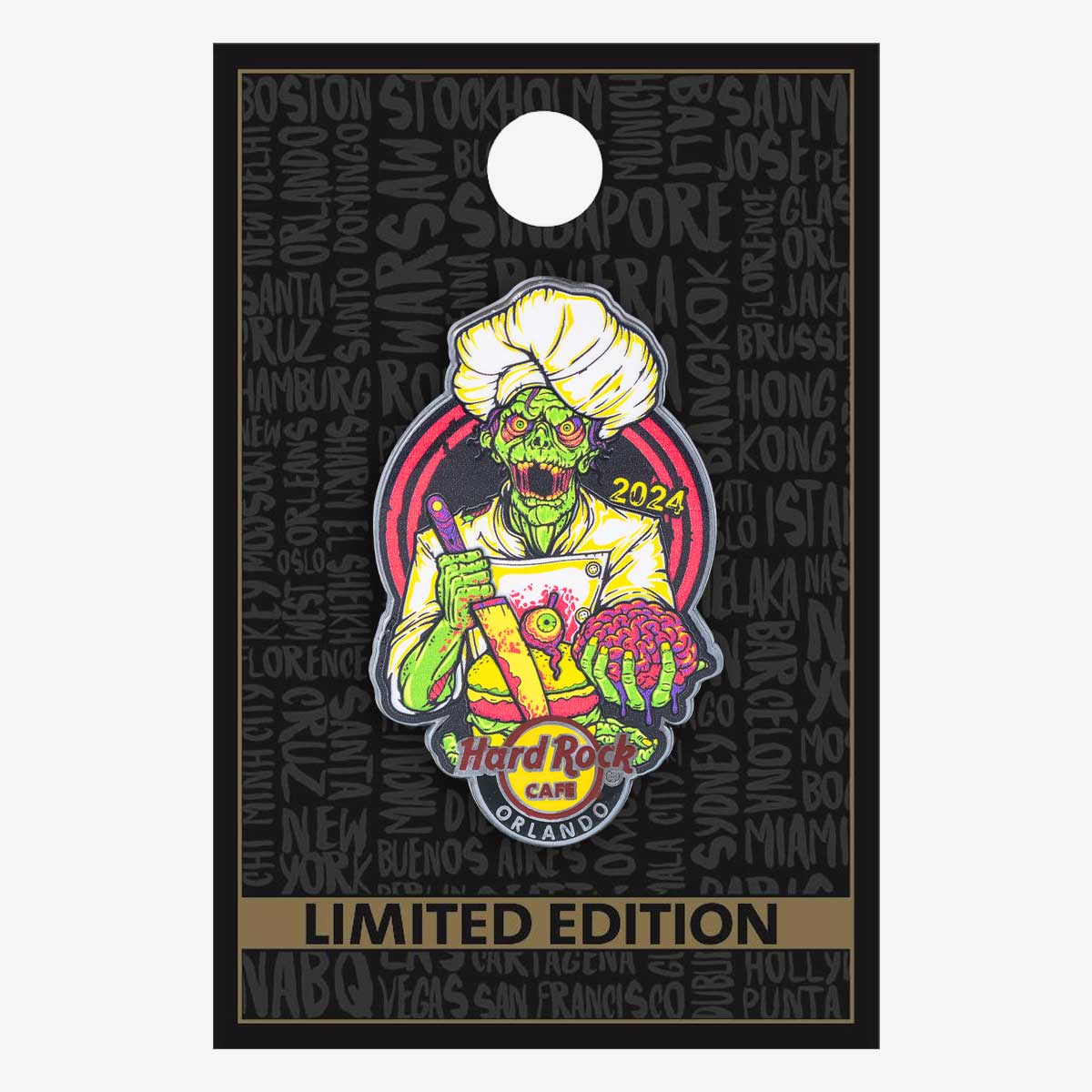 Limited Edition Halloween Zombie Cook Pin image number 2