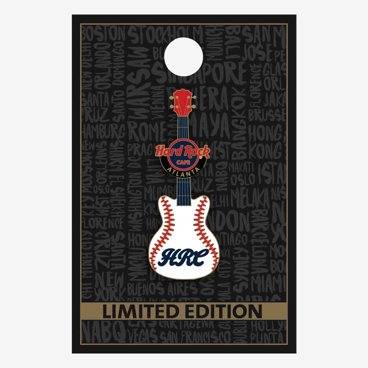 Limited Edition Atlanta Baseball Guitar Pin image number 2