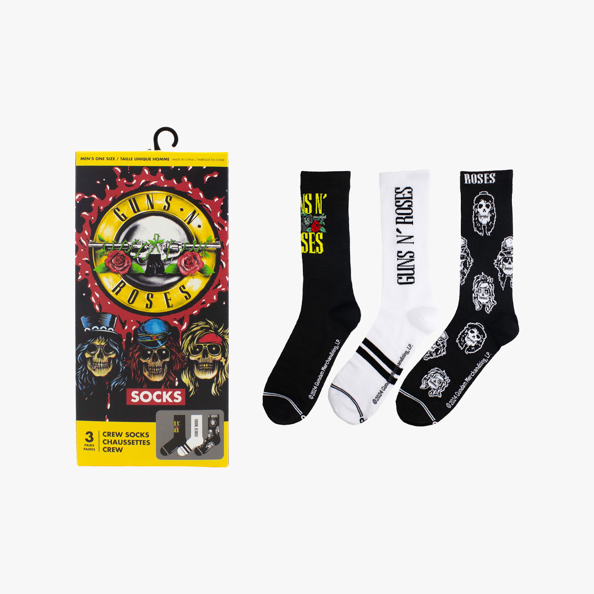 Guns N Roses 3 Pack Socks image number 3