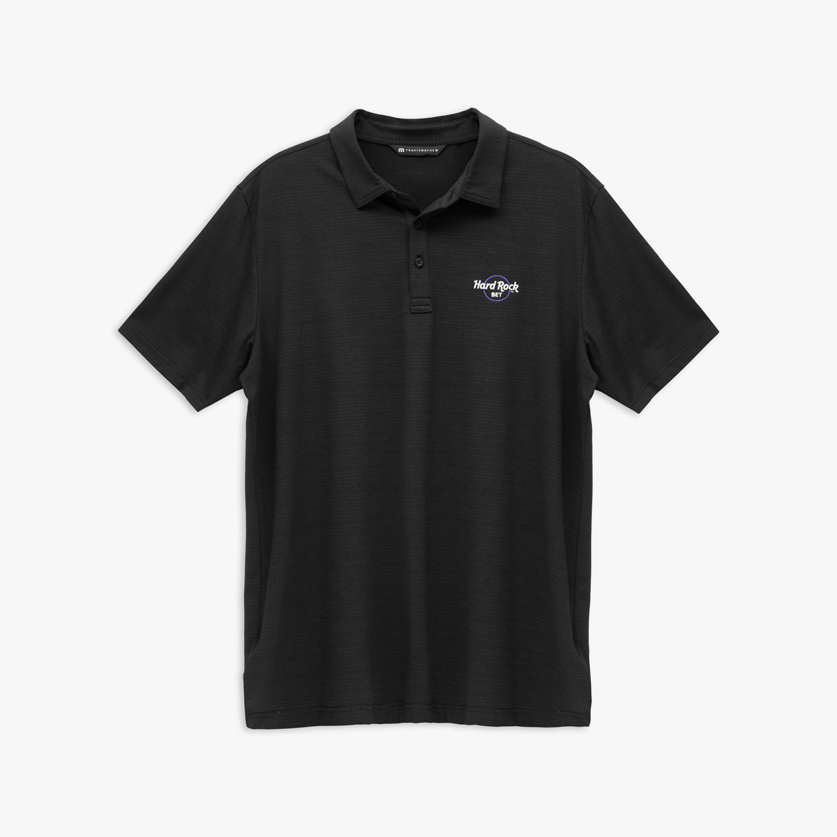 Mens Hard Rock BET x Travis Mathew Heater Polo Black image number 1