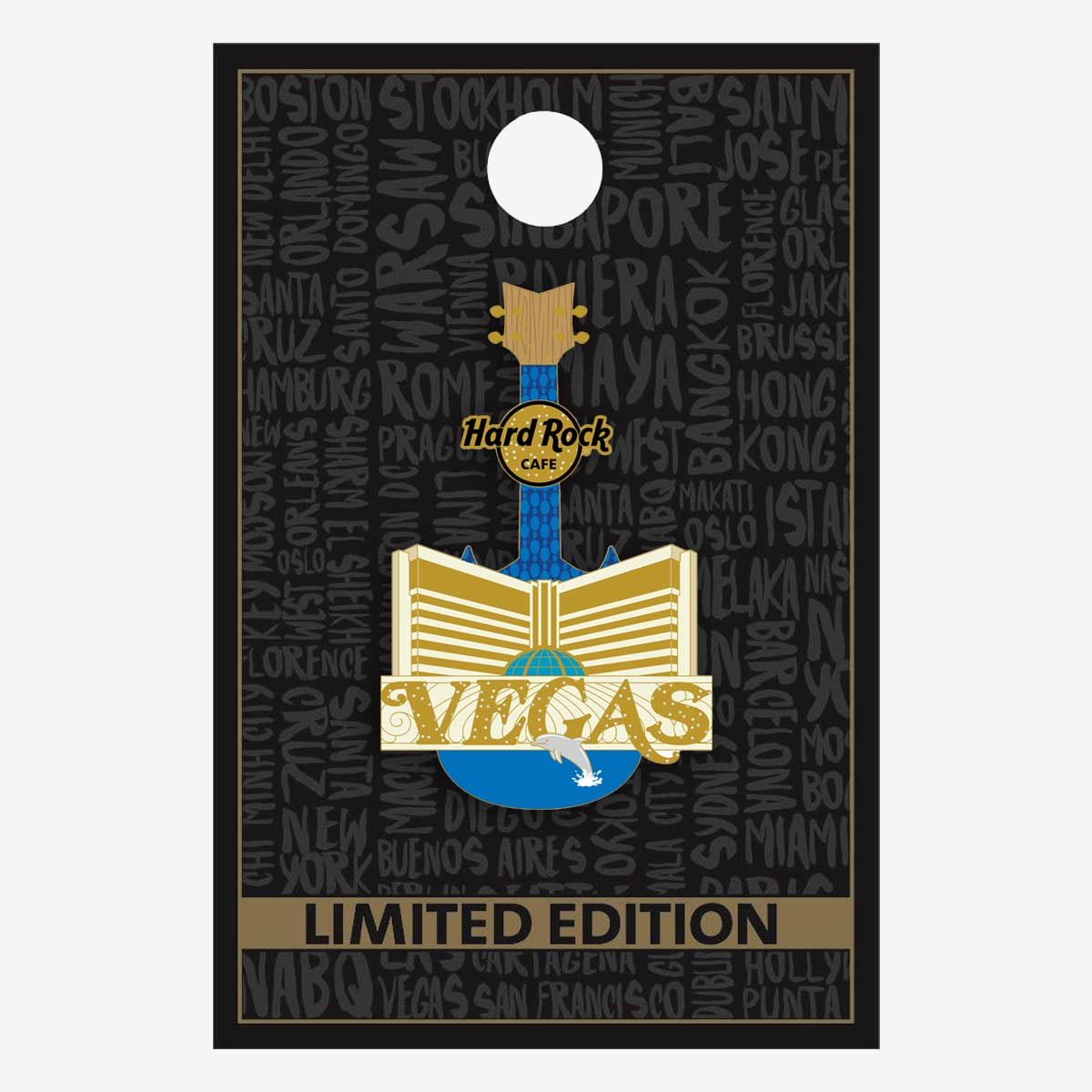 Limited Edition Las Vegas Hotel Guitar Pin image number 2