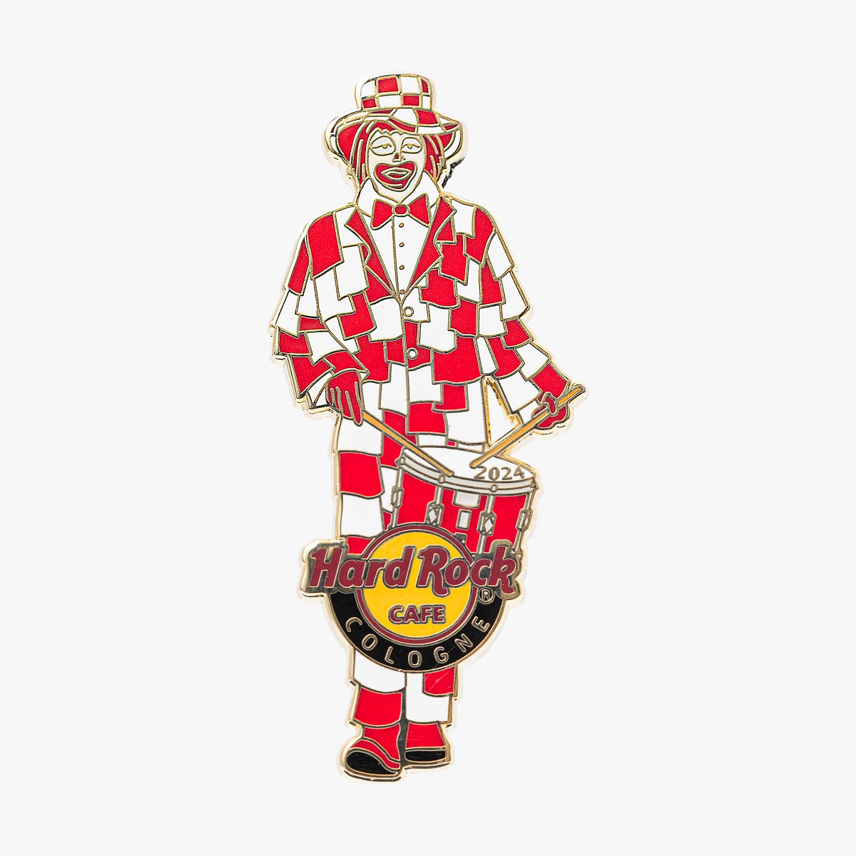 Karneval Lappen Clown Pin image number 1