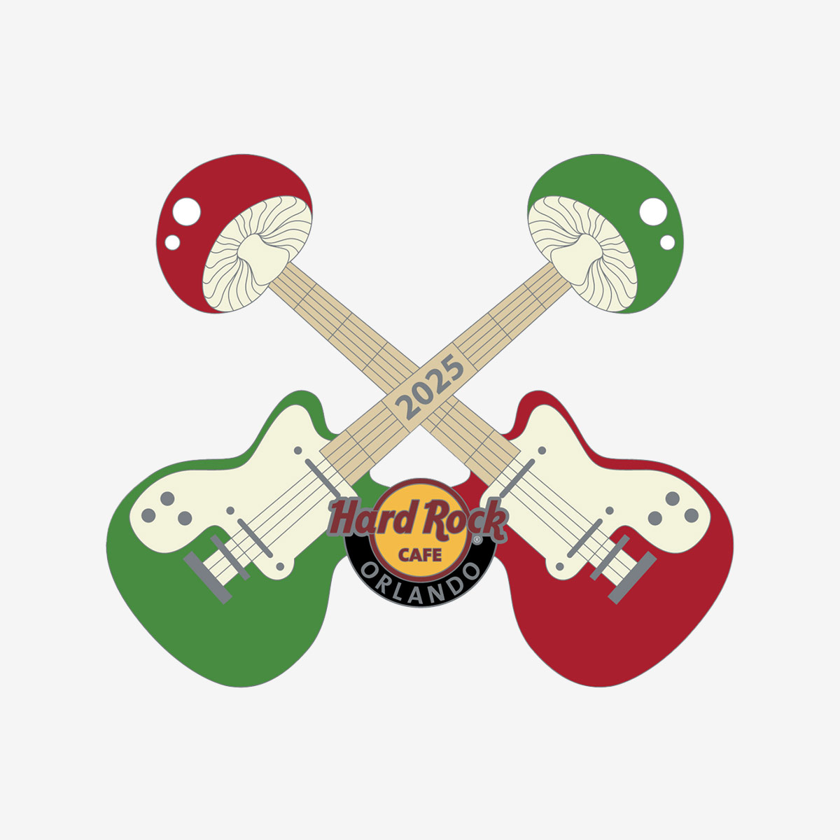 Limited Edition Orlando Mushroom Guitars Pin image number 1