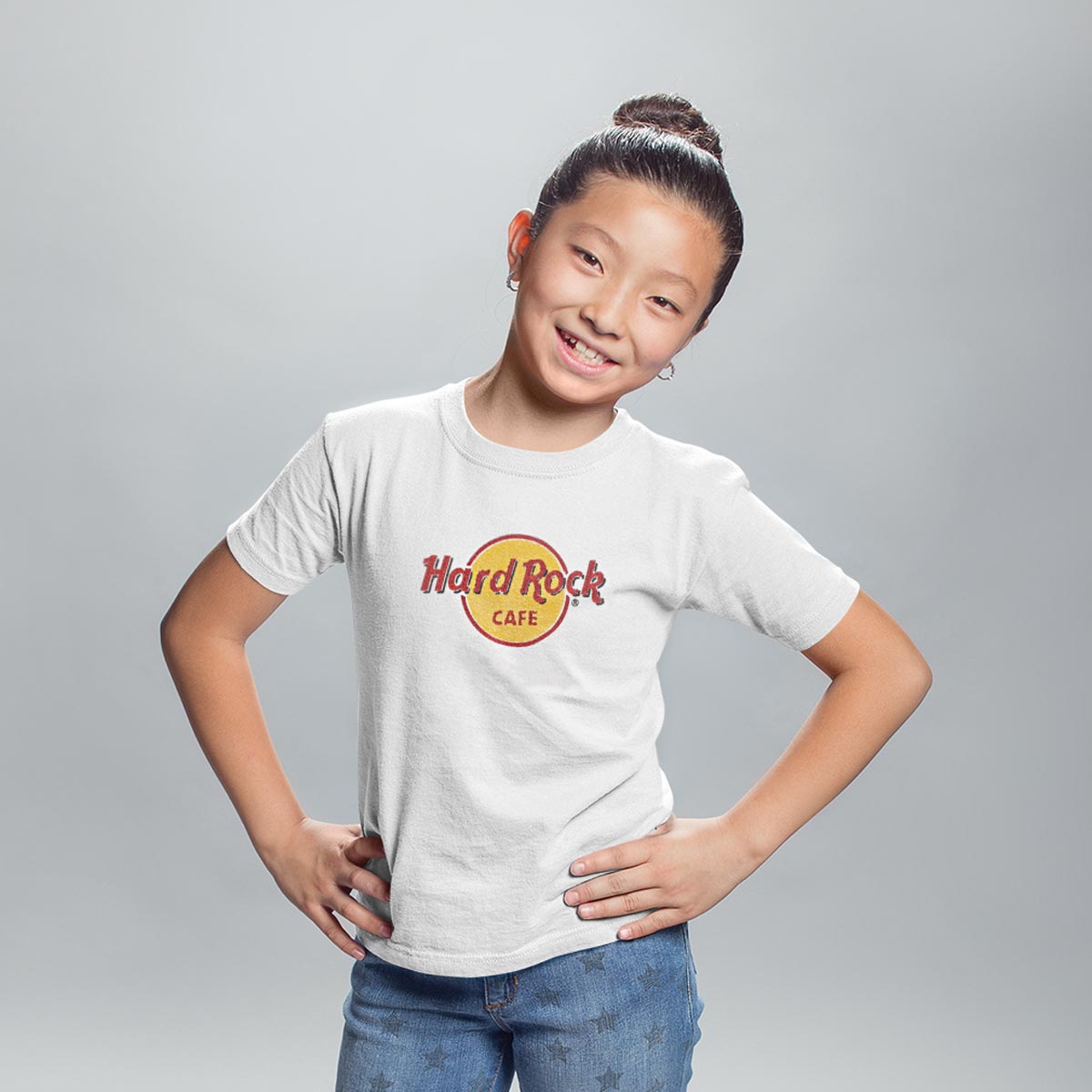 Hard Rock Youth Unisex Shortsleeve Cotton Jersey Tee with Chenille Chain Logo image number 1