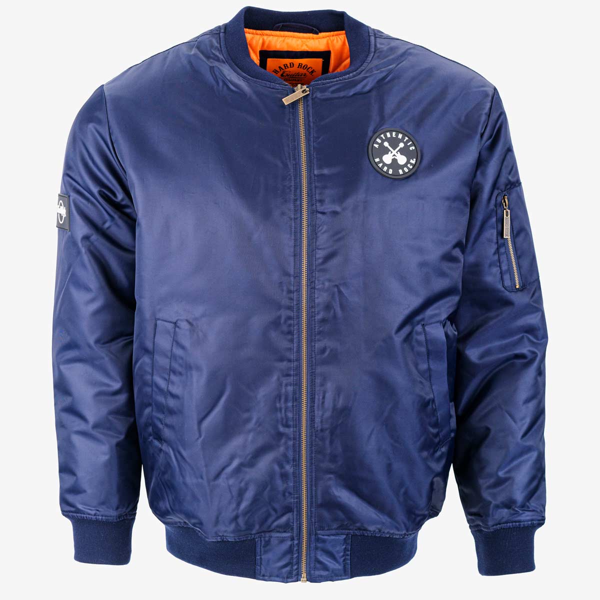 Hard Rock Quilted Bomber Jacket Navy image number 2