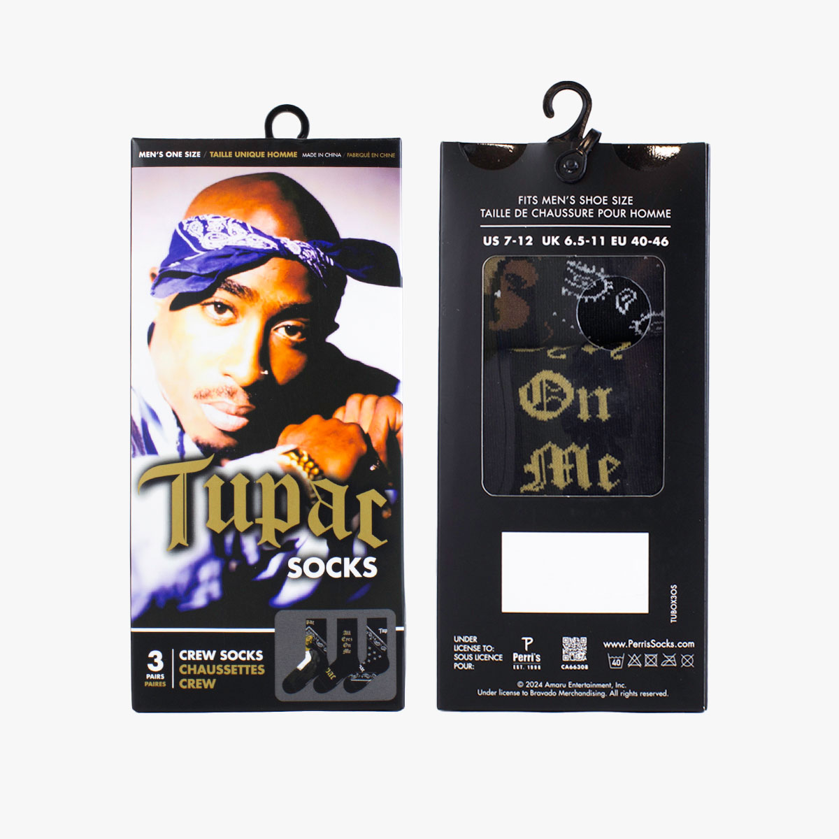 Tupac 3 Pack Socks image number 5