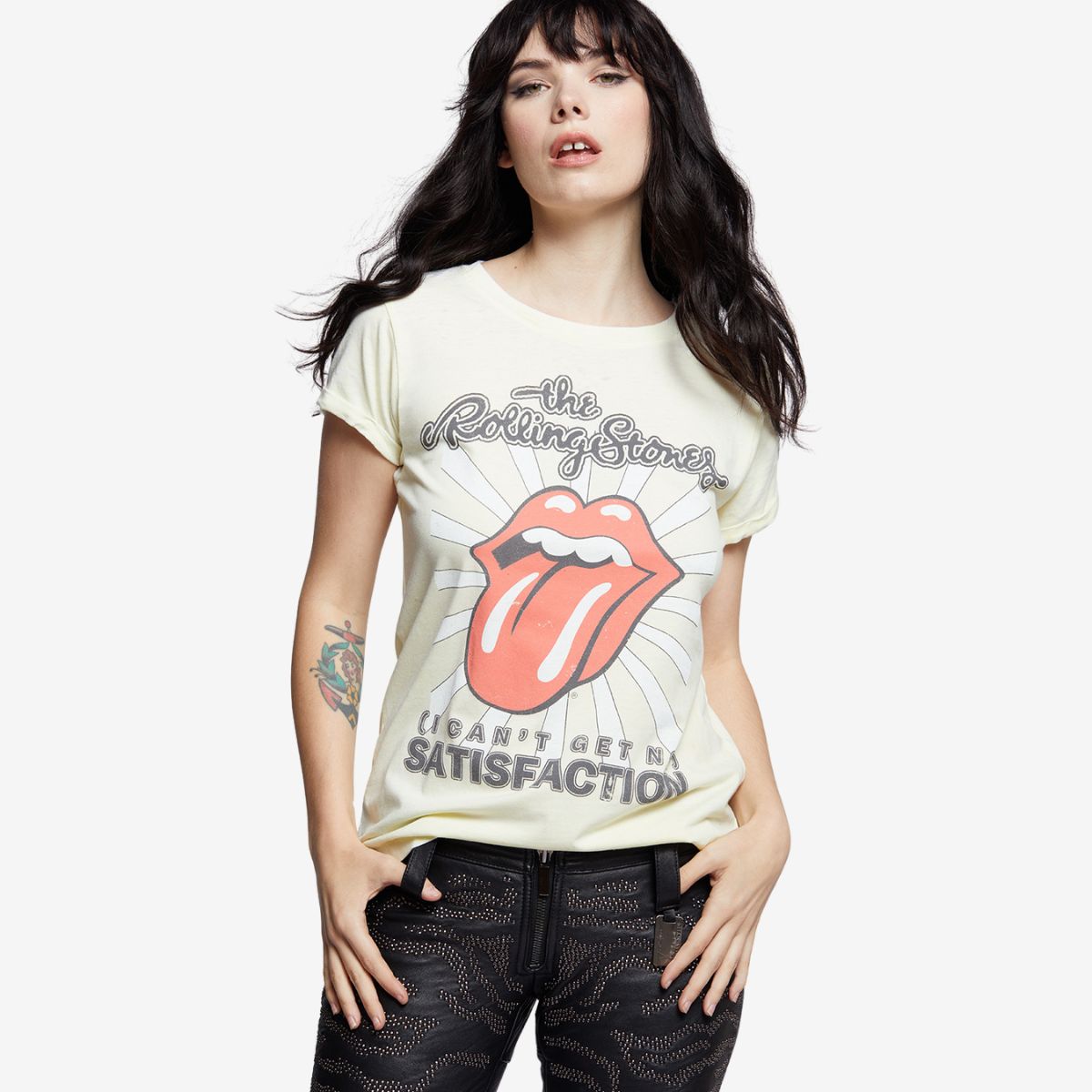 Rolling Stones Fitted Tee No Satisfaction Design by Recycled Karma image number 2