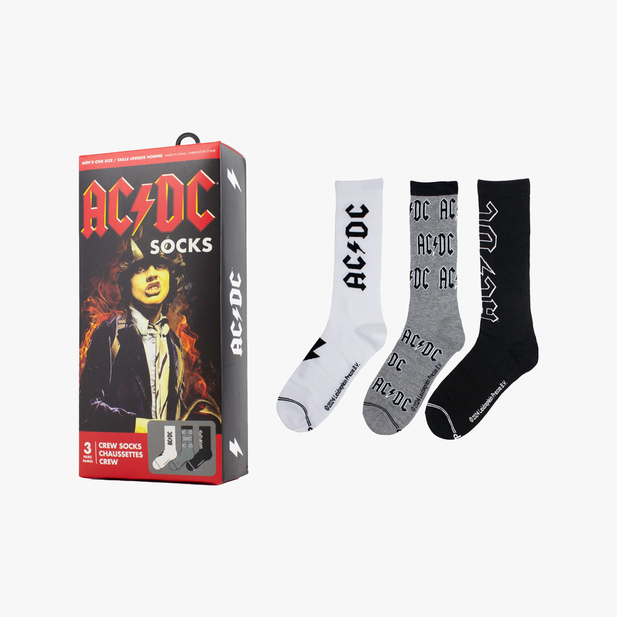 ACDC 3 Pack Socks image number 3