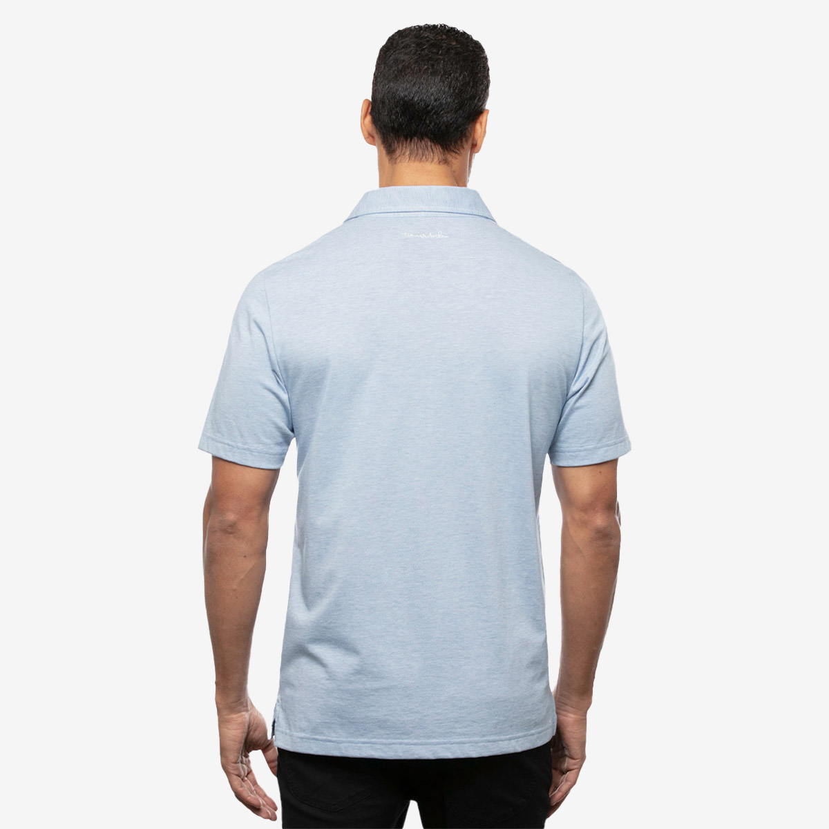 Travis Mathew x Hard Rock Zinnia Collar Stay Polo in Light Blue image number 3