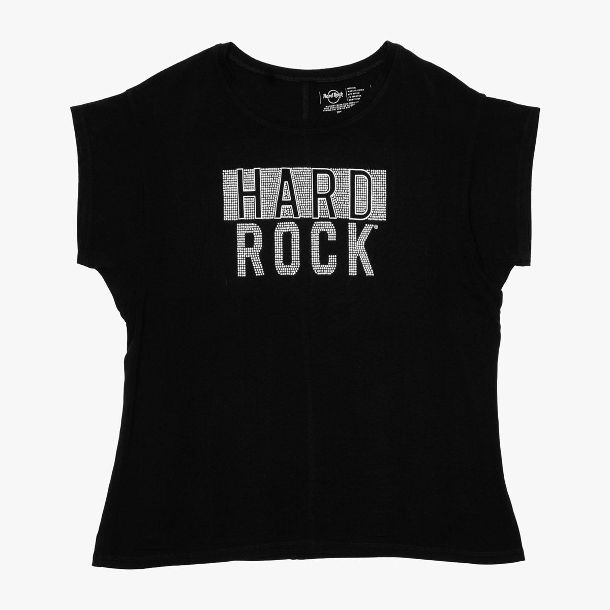 Metallic Silver Studs Logo Ladies Tee by Hard Rock image number 4