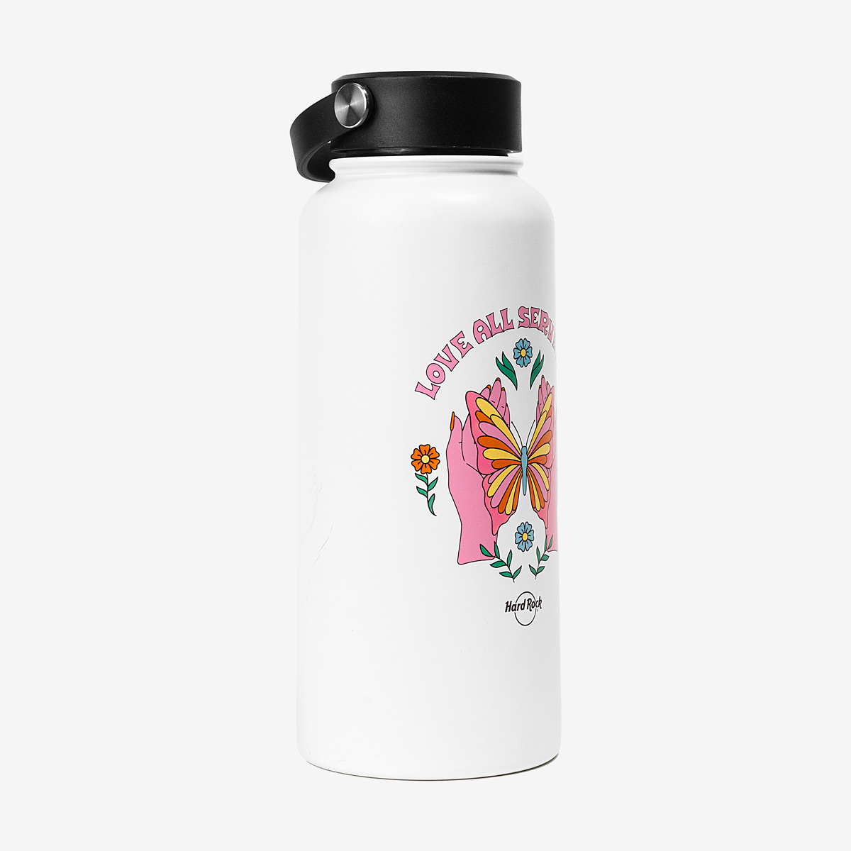 Music Festival Love All Serve All Water Bottle in White 32oz image number 3