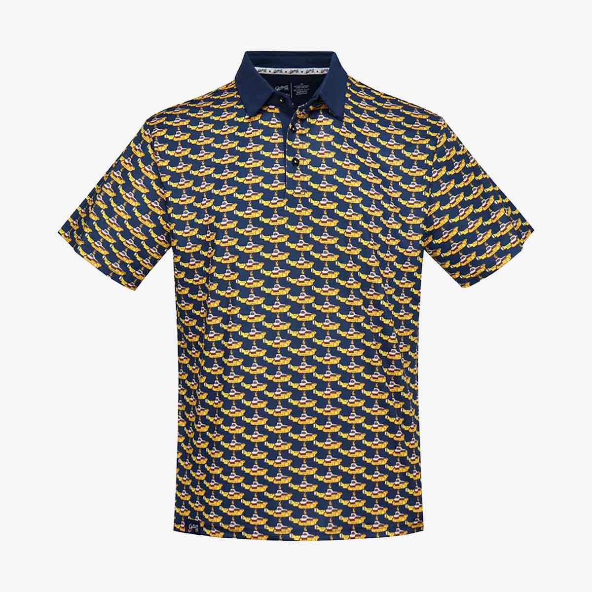 The Beatles Yellow Submarine Dry Fit Polo in Navy image number 1