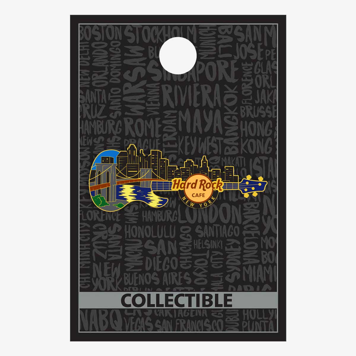 New York Skyline Guitar Pin image number 2