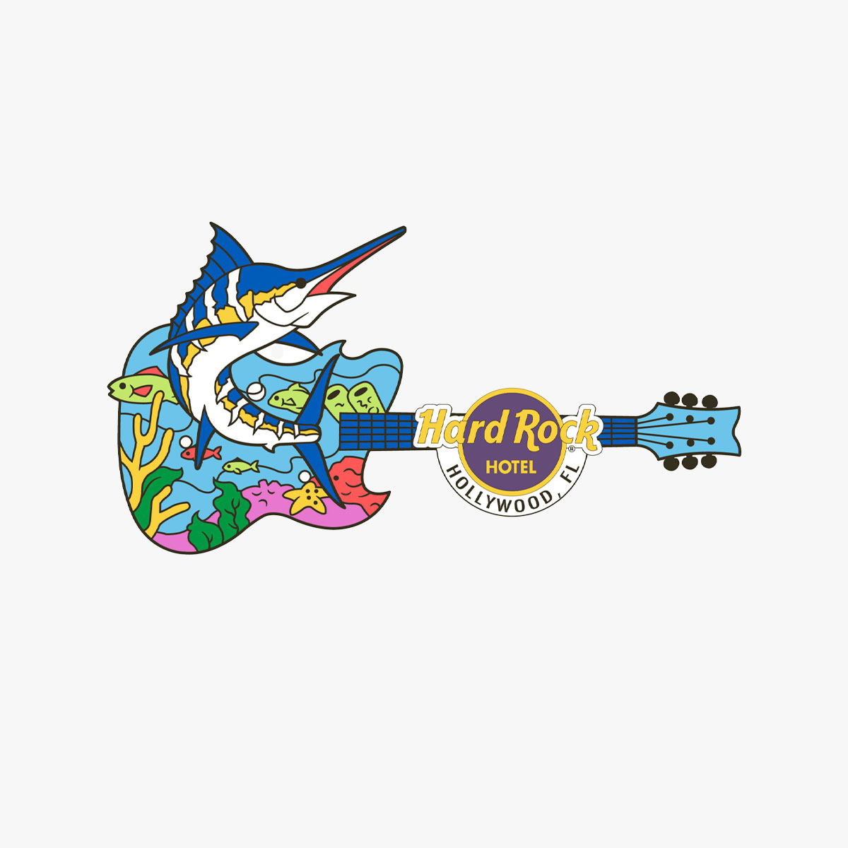 Marlin Guitar Hollywood, FL Hotel Pin image number 1