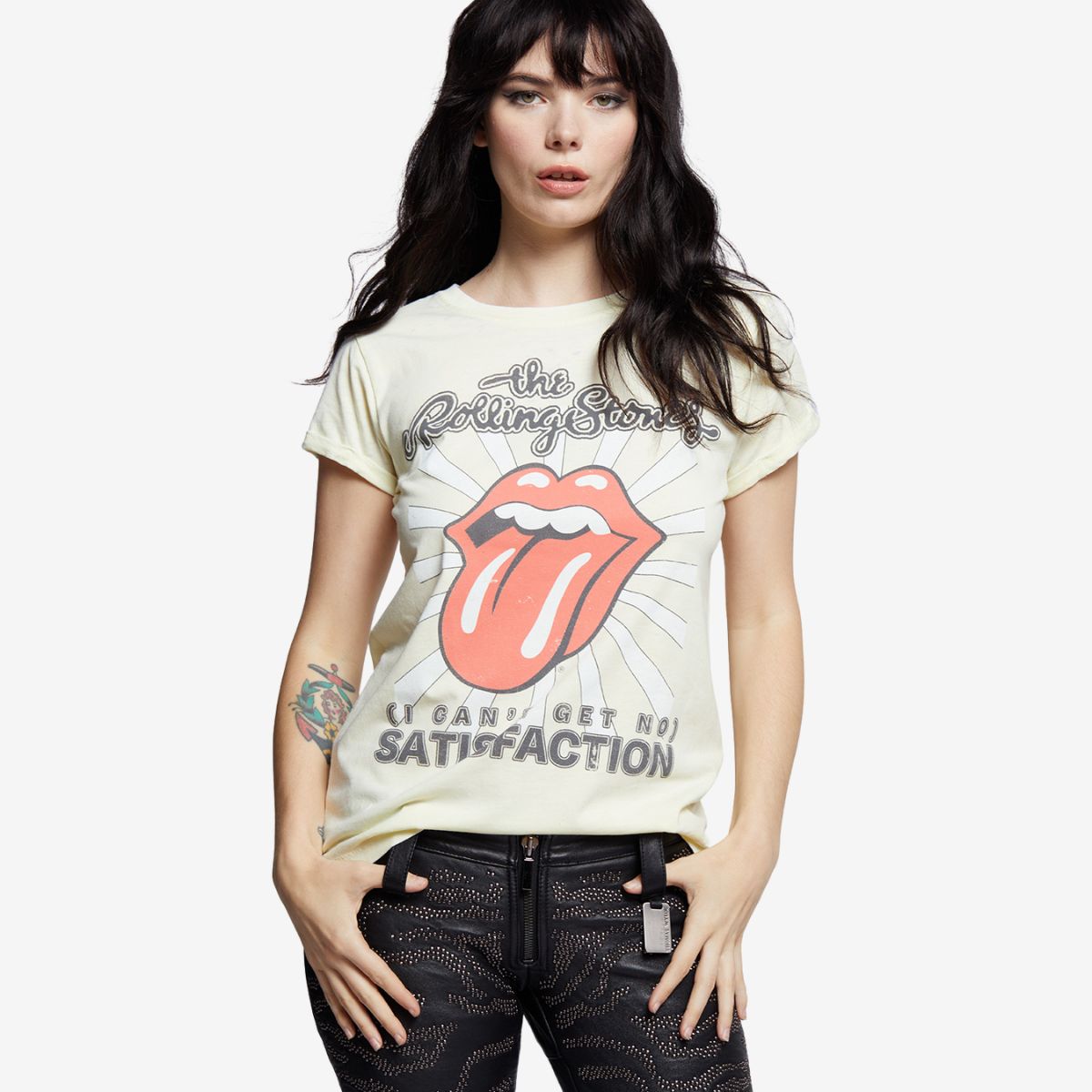 Rolling Stones Fitted Tee No Satisfaction Design by Recycled Karma image number 4