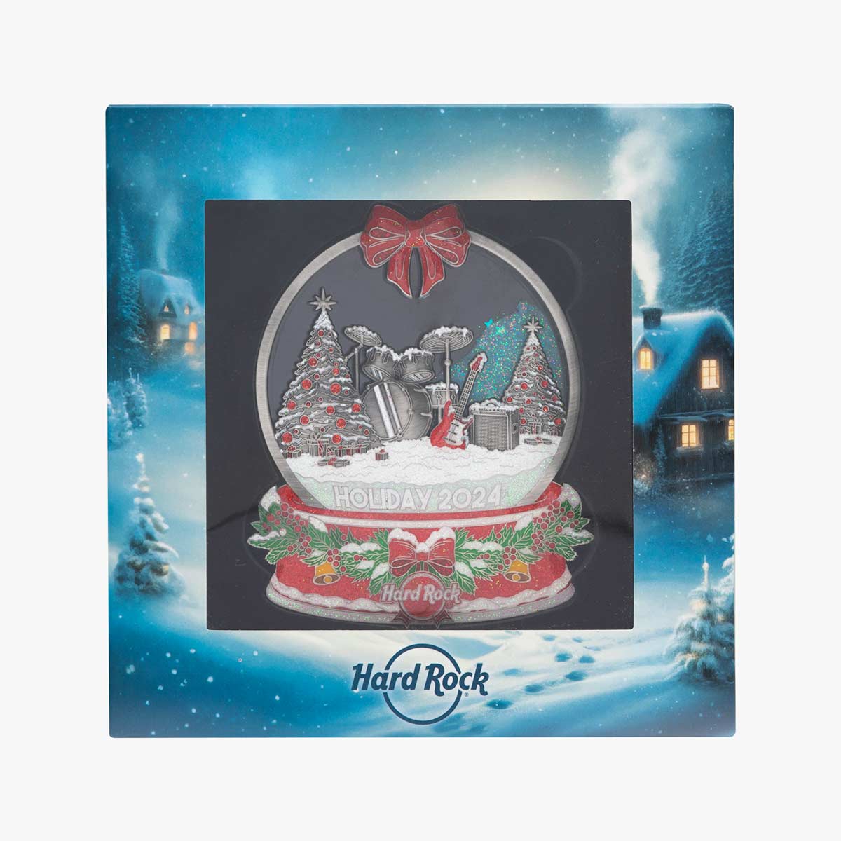 Jumbo Holiday Snow Globe 3D Pin image number 3