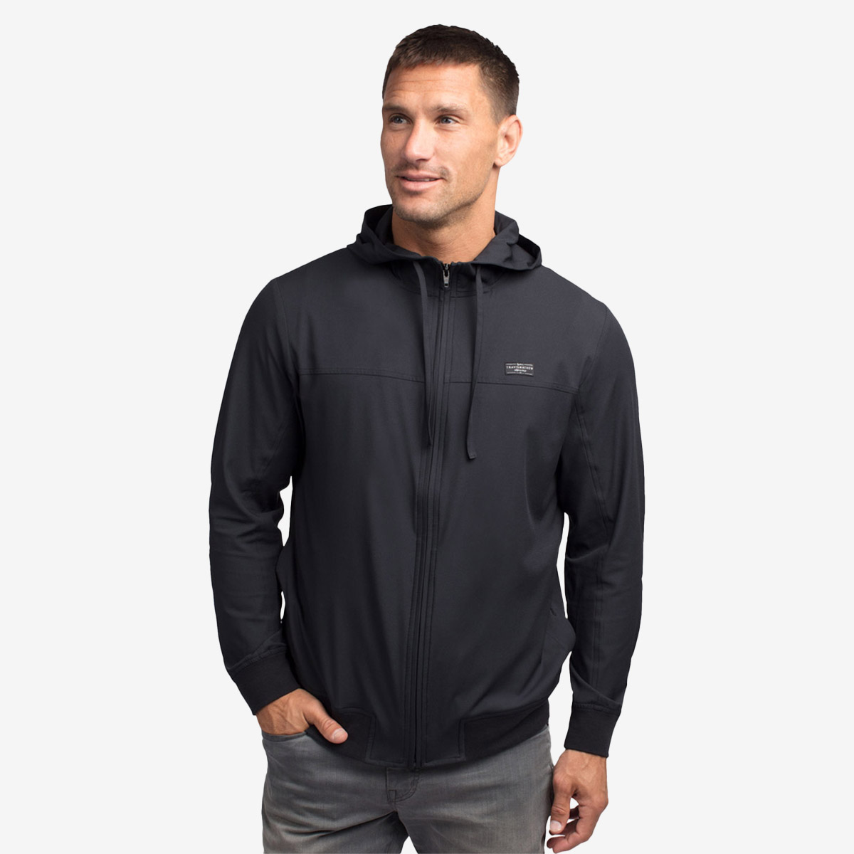 Travis Mathew x Hard Rock Wanderlust Zip Up Hoodie in Black image number 1