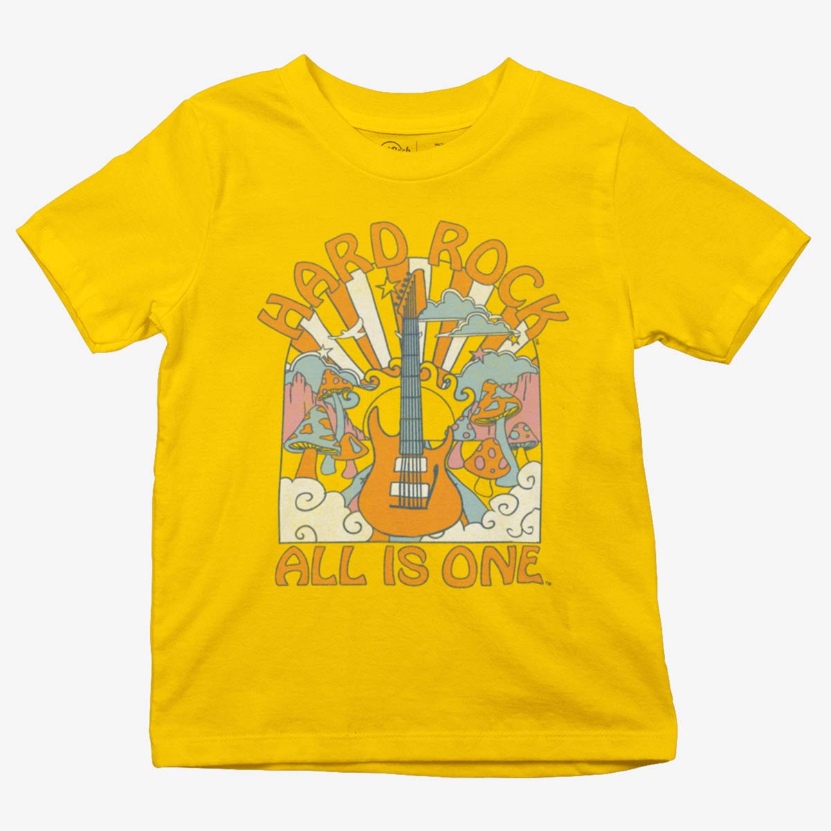 Hard Rock Youth Fit Festival Tee with All Is One Sunflower in Yellow image number 1