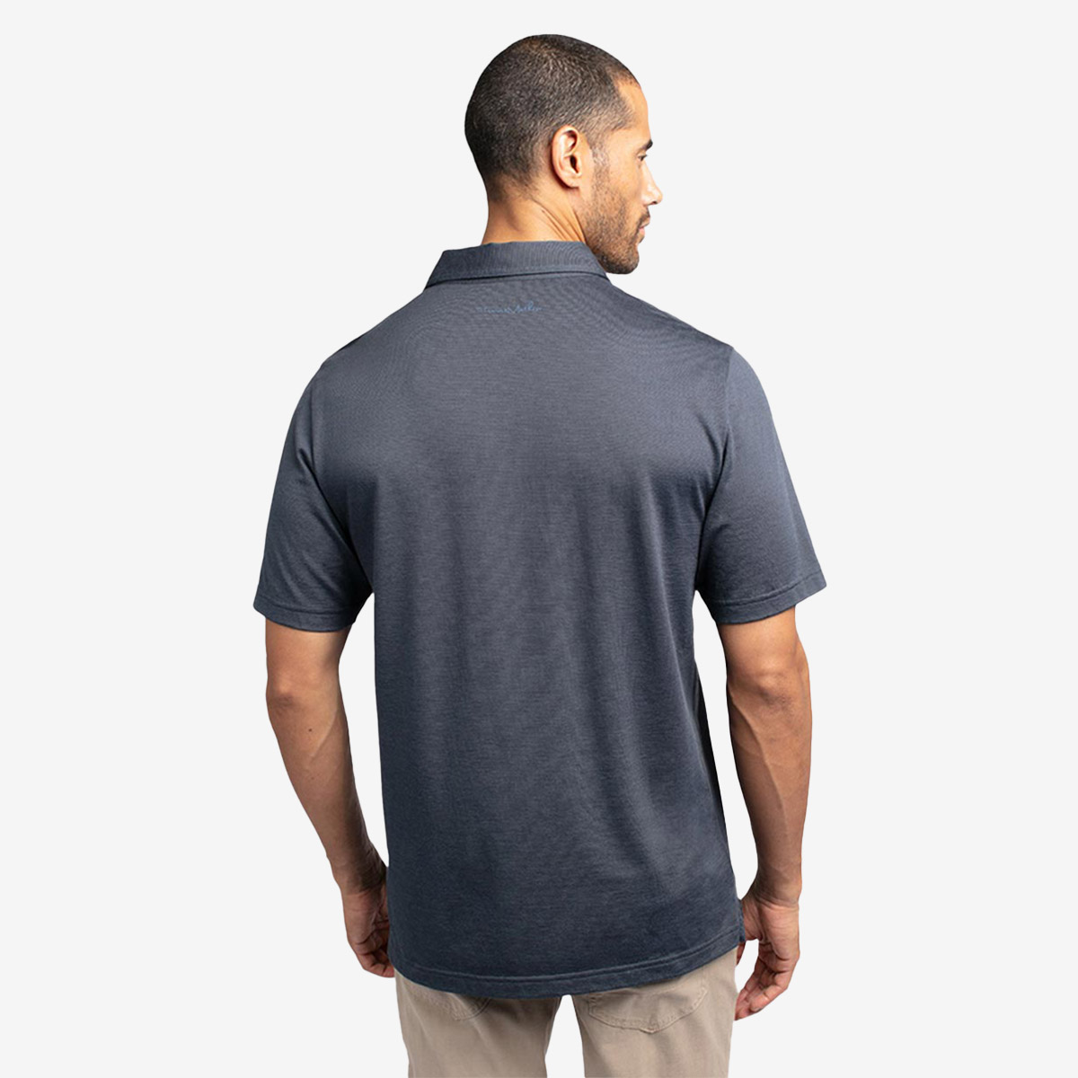 Travis Mathew x Hard Rock Zinnia Collar Stay Polo in Vintage Indigo image number 4