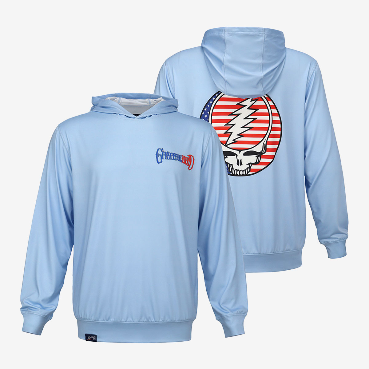 Grateful Dead Stealie UPF50 Hoodie in Light Blue image number 10