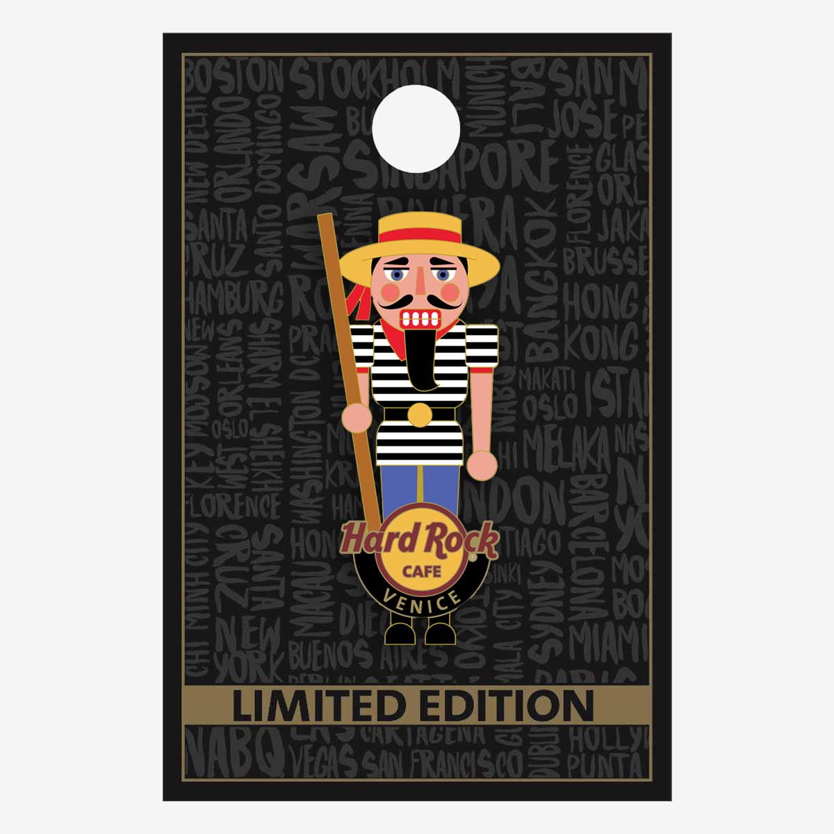 Limited Edition Venice Gondolier Nutcracker Pin image number 2