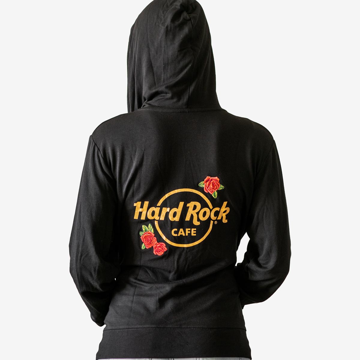 Women's Gold Foil & Roses Full Zip Hoodie image number 2