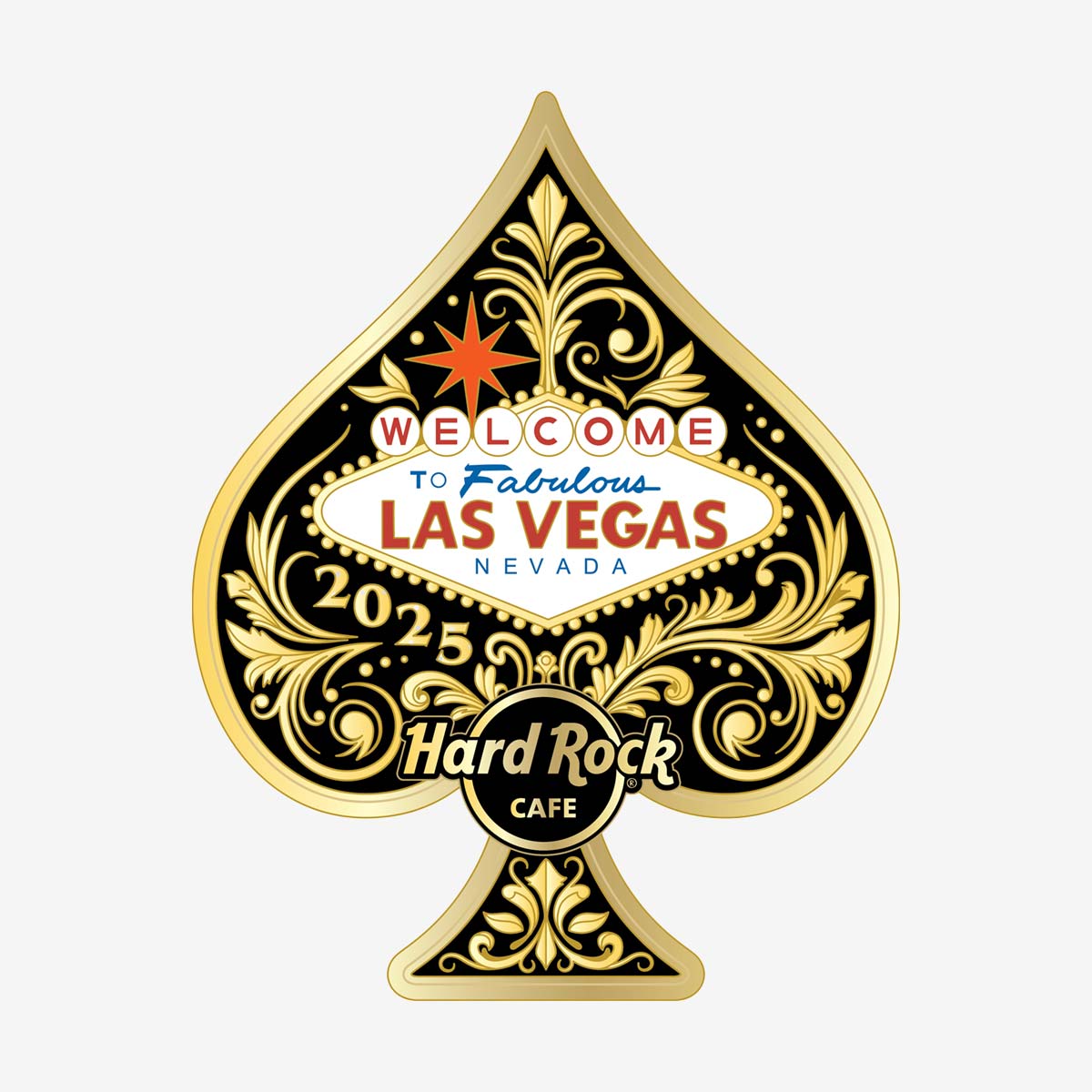 Las Vegas Welcome Spade Sign Pin image number 1