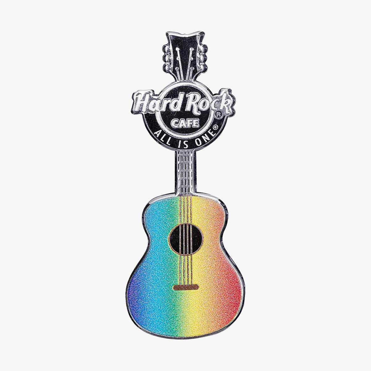 Pride Rainbow Guitar Pin image number 1