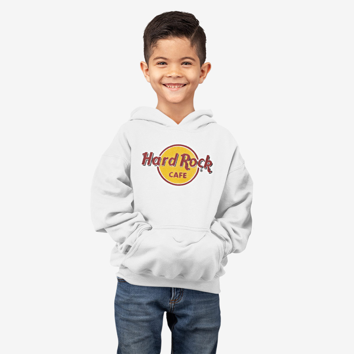 Hard Rock Youth Unisex Hoodie with a Chenille Chain Logo image number 1