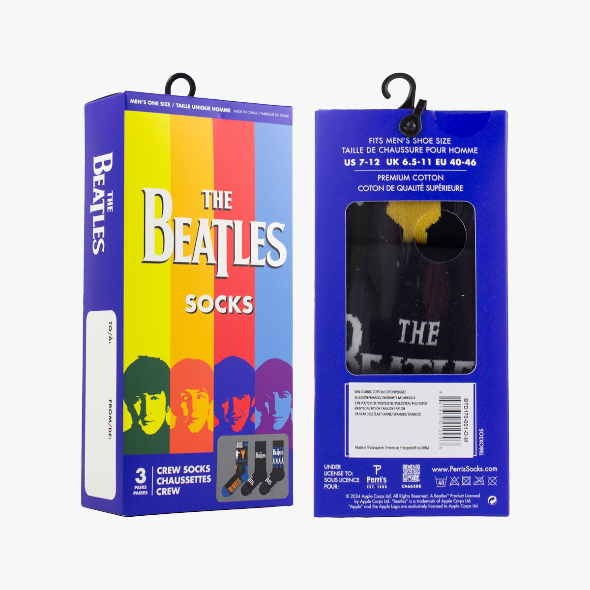 Classic Beatles 3 Pack Crew Socks image number 4