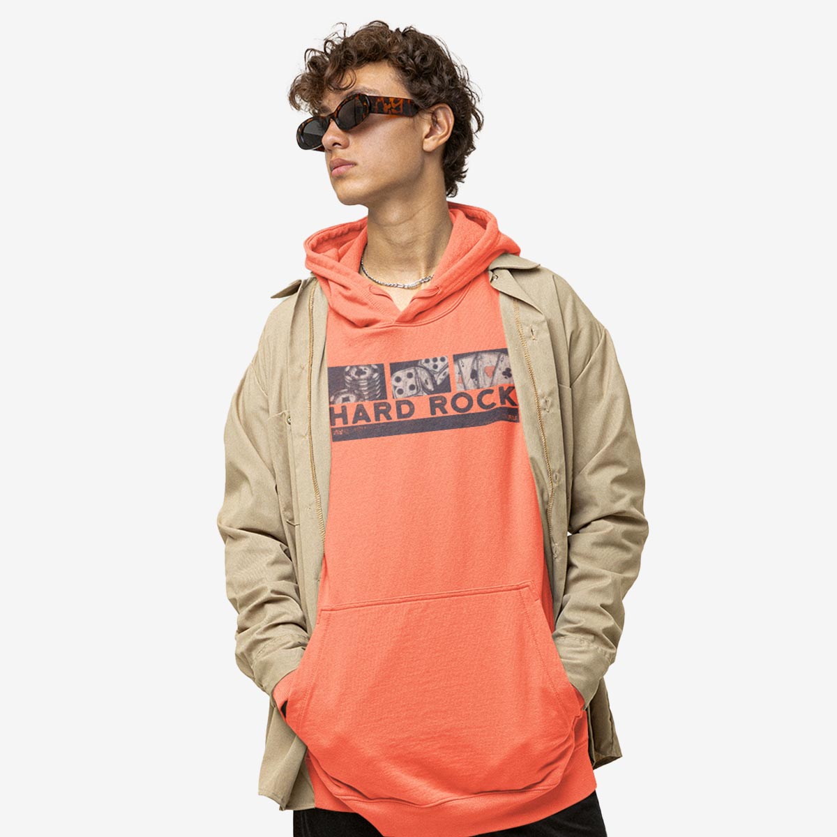 Casino Vintage Coral Hoodie image number 1