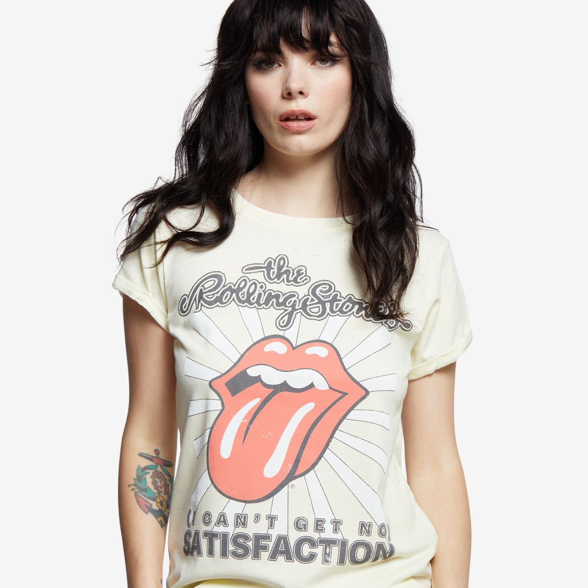 Rolling Stones Fitted Tee No Satisfaction Design by Recycled Karma image number 1