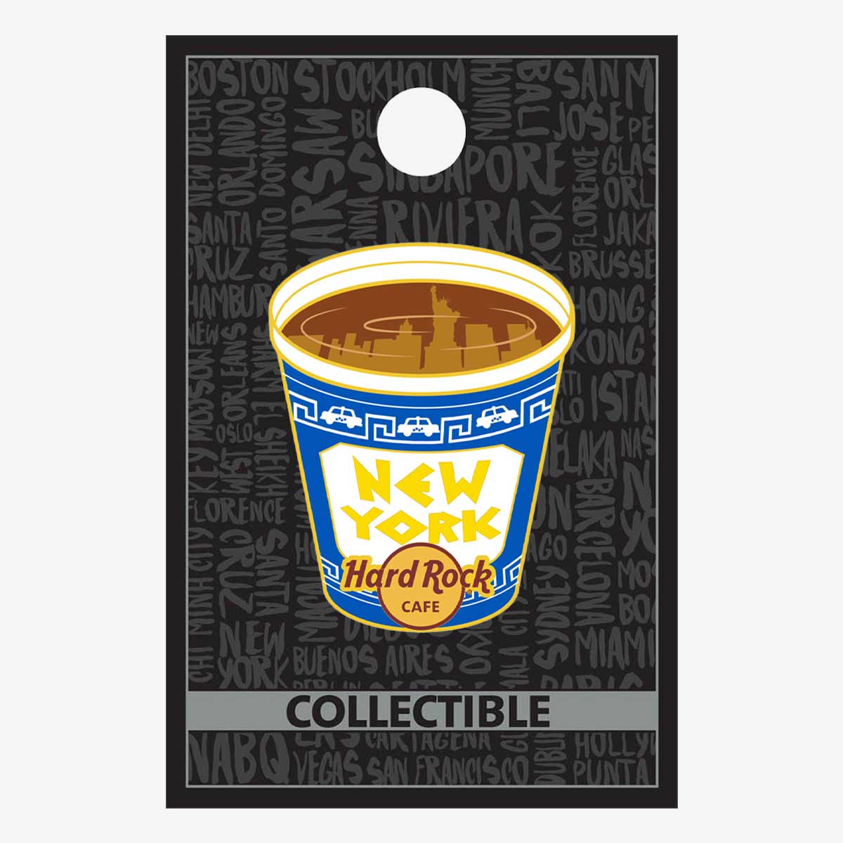 New York Coffee Cup Skyline Pin image number 2