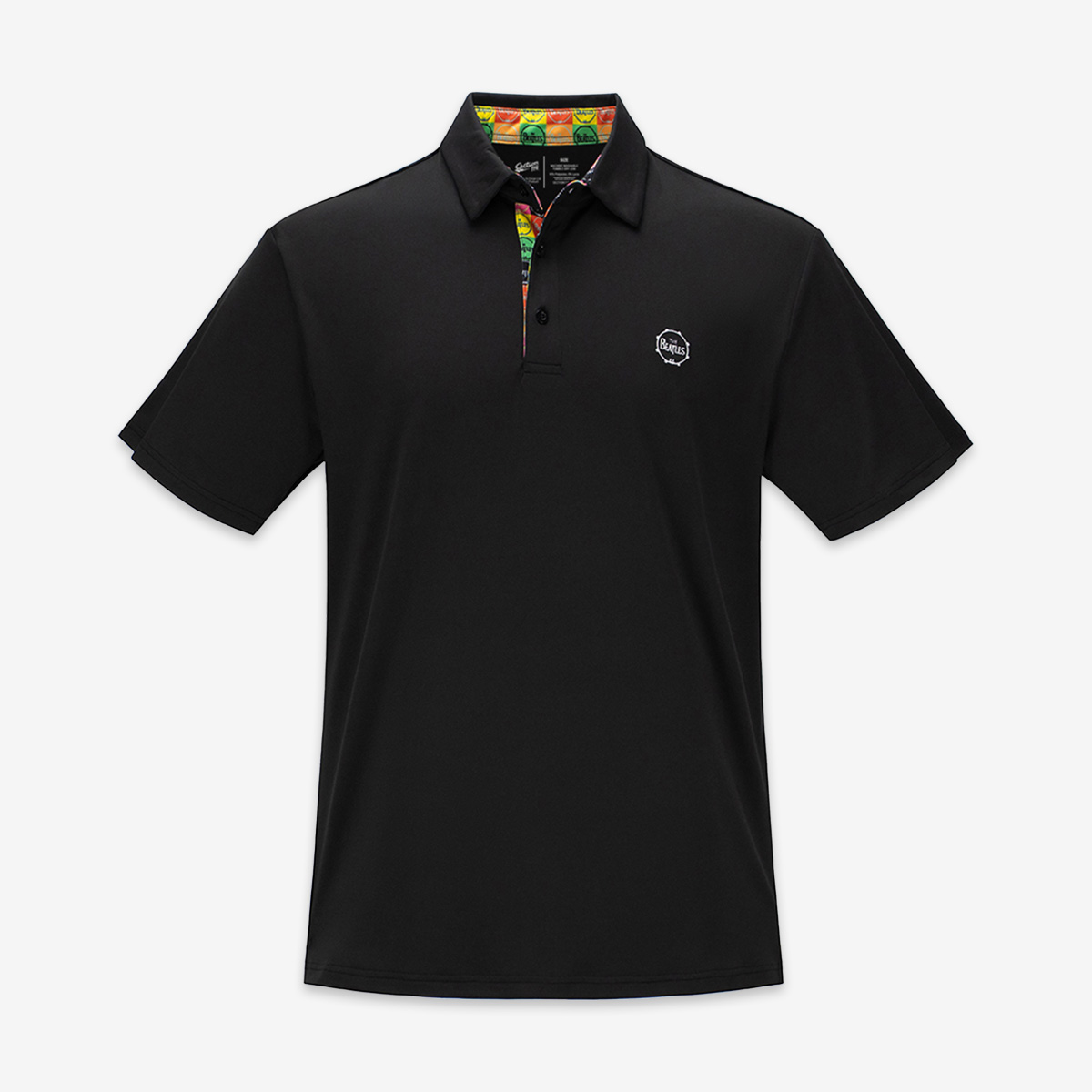 The Beatles Dry Fit Polo in Black image number 1