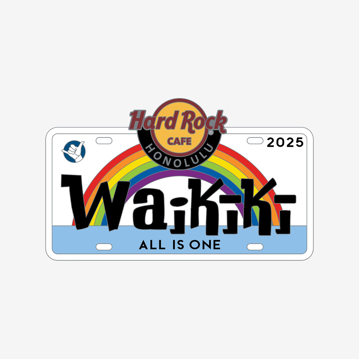 Limited Edition Waikiki License Plate Pin image number 1