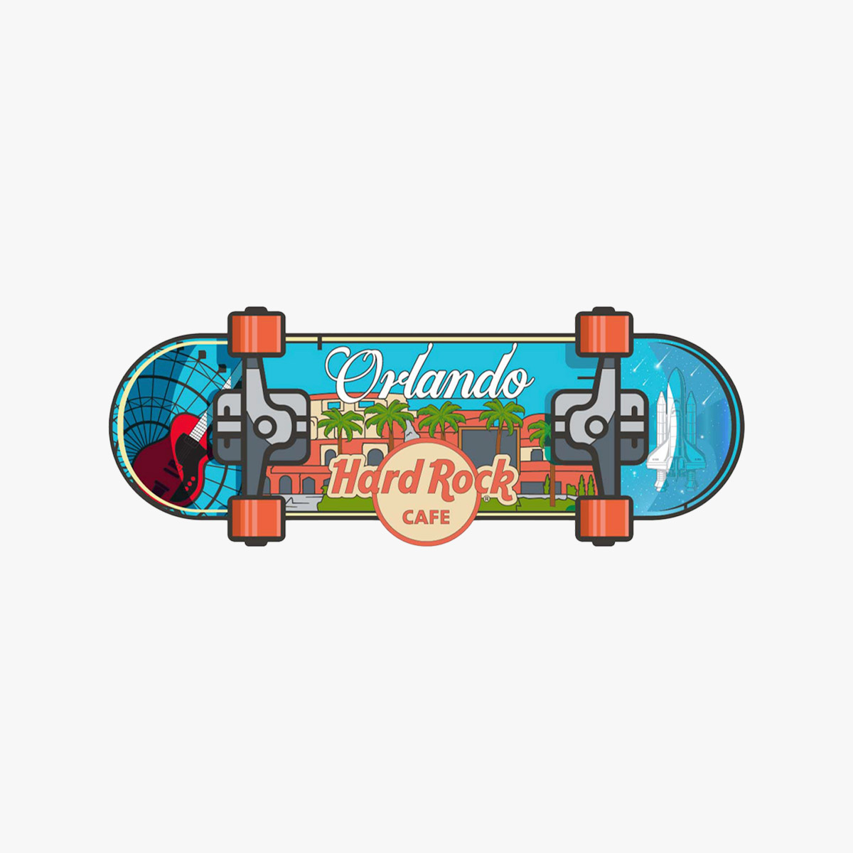 Orlando Skateboard Skyline Pin image number 1