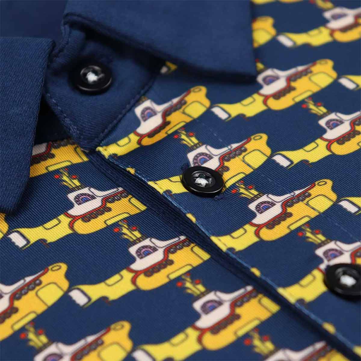 The Beatles Yellow Submarine Dry Fit Polo in Navy image number 7